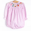 Away in a Manger Smocked Bubble, Pink