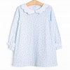 Powder Blue Petals Dress, Blue