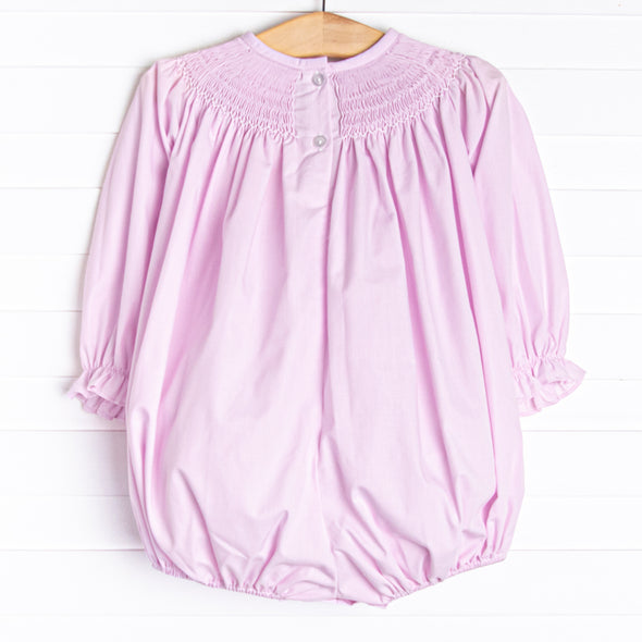 Away in a Manger Smocked Bubble, Pink
