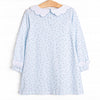 Powder Blue Petals Dress, Blue