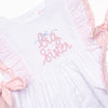 Big Sister Embroidered Dress, White