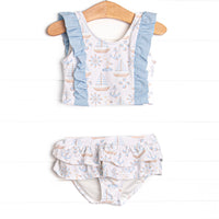 Ahoy Matey Tankini, Blue