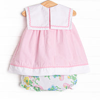 Vintage Vineyards Diaper Set, Pink