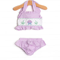 Tidal Treasures Smocked Bikini, Purple