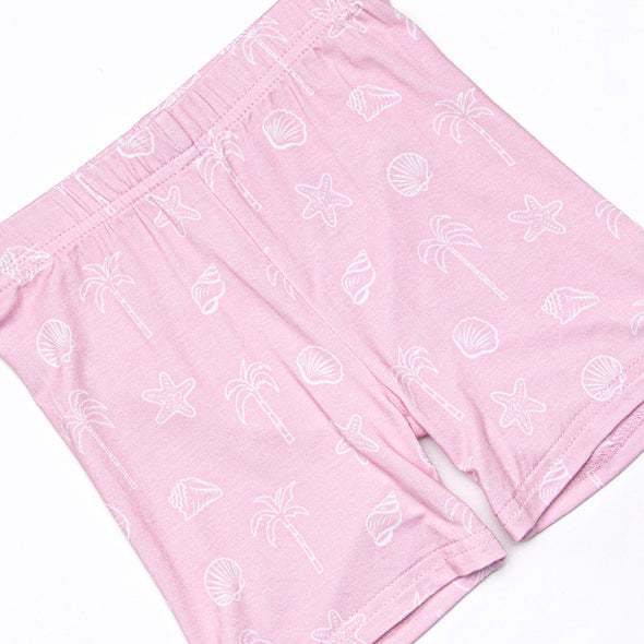 White Sands Bamboo Pajama Short Set, Pink