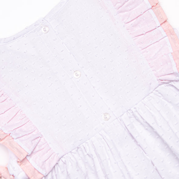 Big Sister Embroidered Dress, White