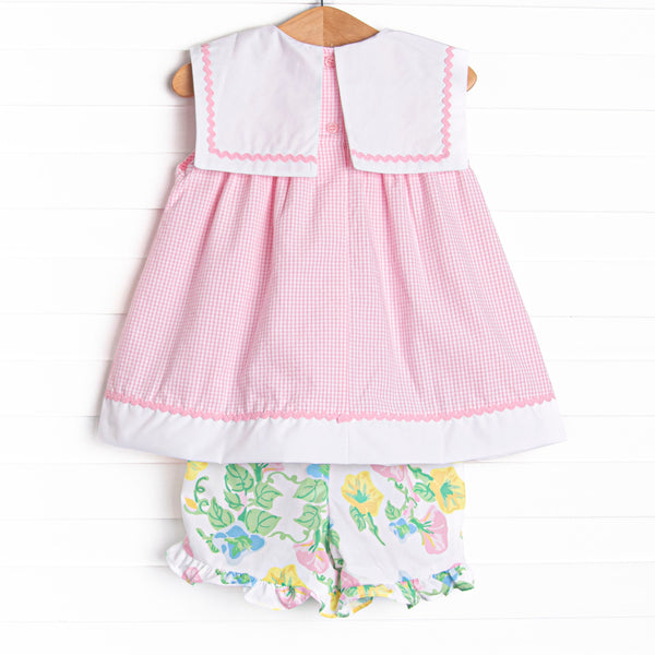 Vintage Vineyards Bib Short Set, Pink