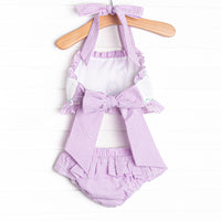 Tidal Treasures Smocked Bikini, Purple