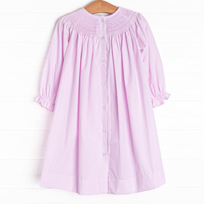 Away in a Manger Smocked Bishop Dress, Pink