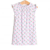 Blue Ribbon Blooms Bamboo Night Gown, Blue