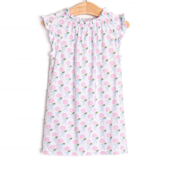 Blue Ribbon Blooms Bamboo Night Gown, Blue