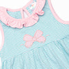 Ribbons and Bows Applique Sleeveless Dress, Mint