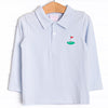 Daddy's Caddy Embroidered Top, Blue
