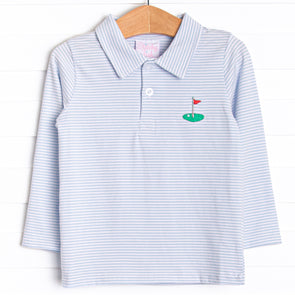 Daddy's Caddy Embroidered Top, Blue