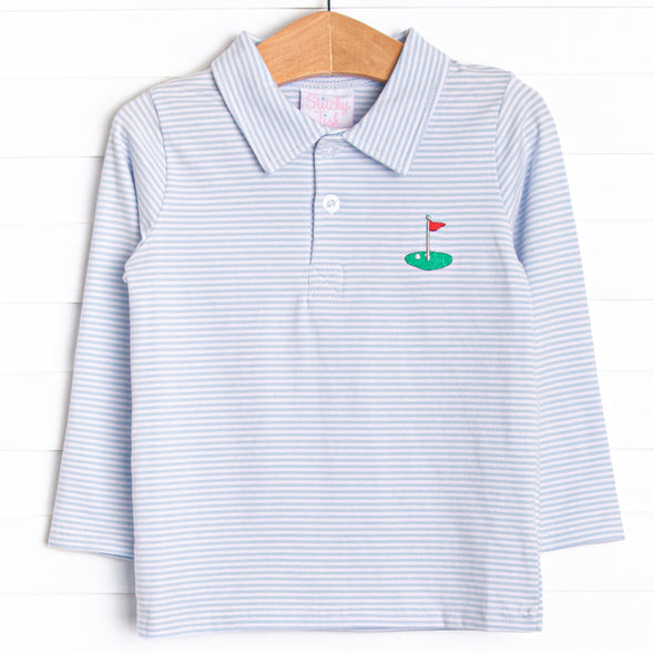 Daddy's Caddy Embroidered Top, Blue