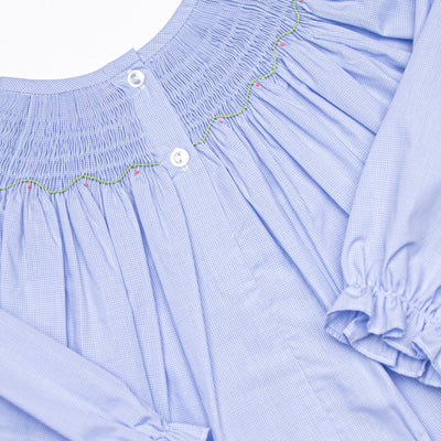 Pumpkin Patch Princess Smocked Bubble, Blue