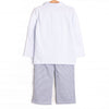 Levi Pocket Pant Set, Slate Blue Stripe