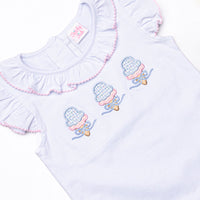 Soft Serve Scoops Applique Ruffle Short Set, Pink
