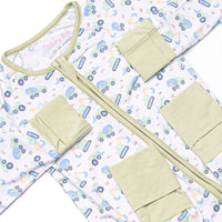 Diggin' It Bamboo Zippy Pajama, Green