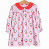 Holly Wreath Holiday Dress, Pink