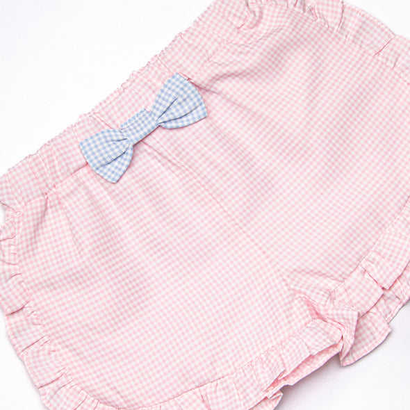 Soft Serve Scoops Applique Ruffle Short Set, Pink