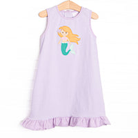 Siren Song Applique Dress, Purple