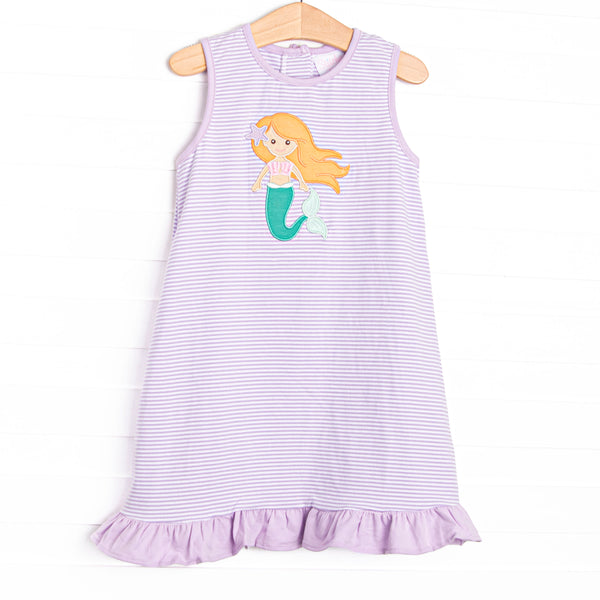 Siren Song Applique Dress, Purple