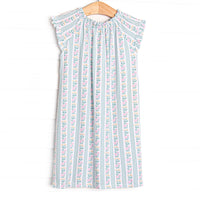 Stems and Stripes Bamboo Night Gown, Green