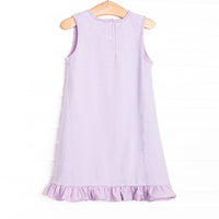Siren Song Applique Dress, Purple