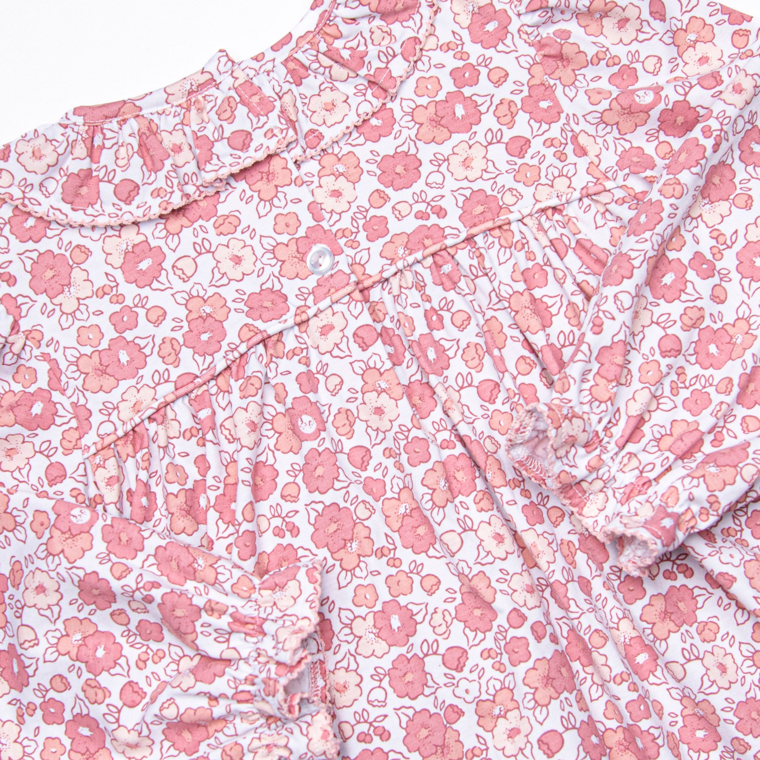 Florals of Fall Smocked Bubble, Brown Stitchy Fish Florals of Fall Smocked Bubble, Brown Stitchy Fish