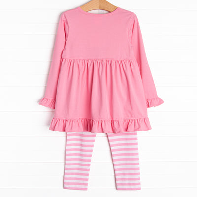 Bethlehem Baby Applique Legging Set, Pink