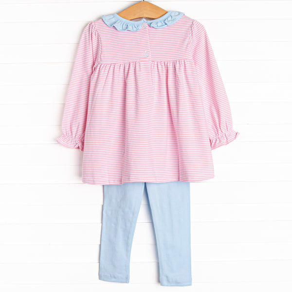 Amelia Legging Set, Pink Stripe