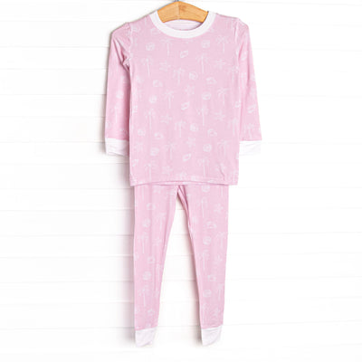 White Sands Bamboo Pajama Set, Pink