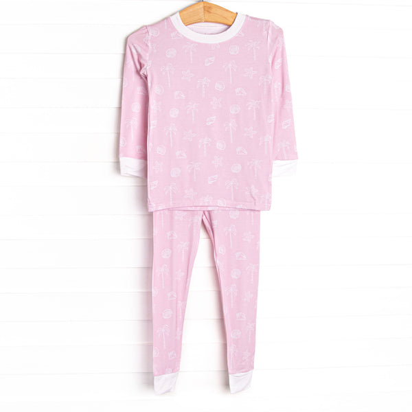 White Sands Bamboo Pajama Set, Pink