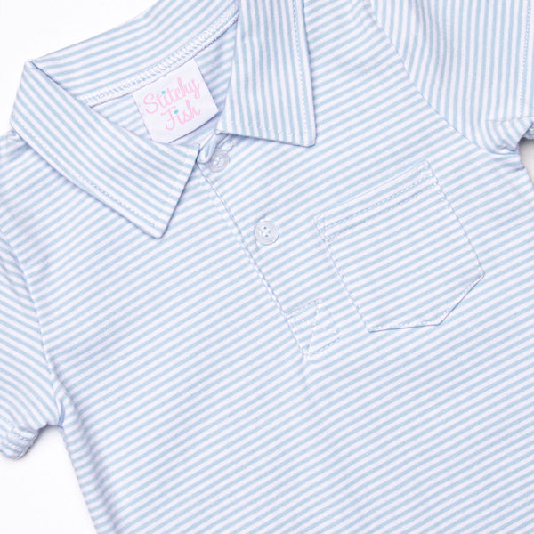 Levi Short Set, Light Blue Stripe
