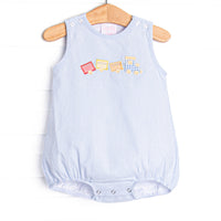 Little Steam Engine Applique Bubble, Blue