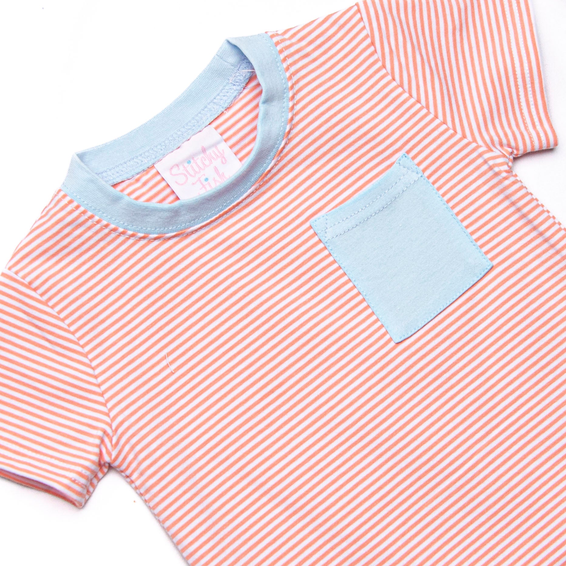 Evan Short Set, Blue and Orange Stripe – Stitchy Fish