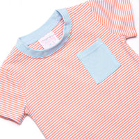 Evan Short Set, Blue and Orange Stripe