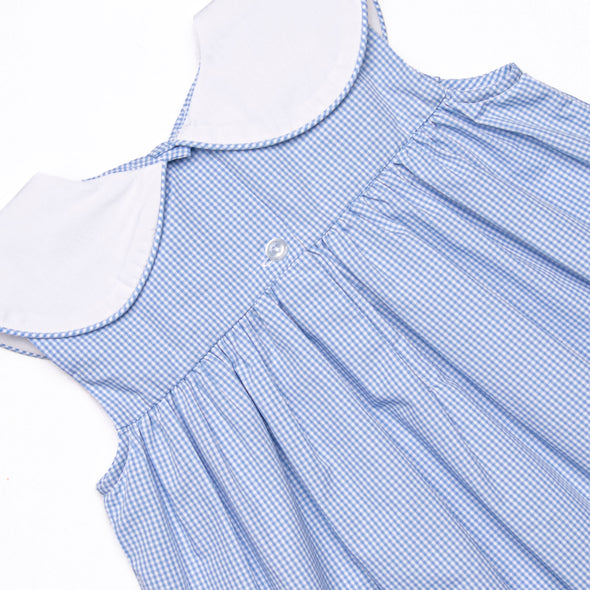 Summer at Sea Embroidered Dress, Blue