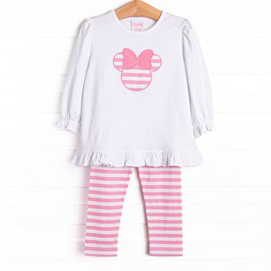 Mouse Memories Long Sleeve Legging Set, Pink