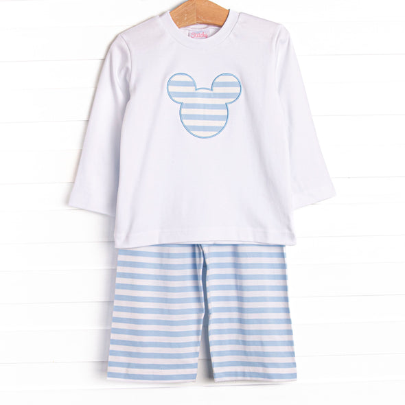 Mouse Memories Long Sleeve Pant Set, Blue