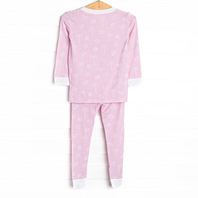 White Sands Bamboo Pajama Set, Pink