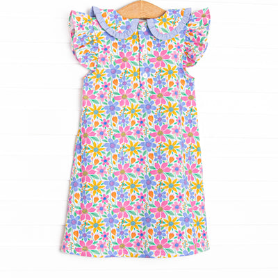 Groovy Garden Collared Dress, Purple