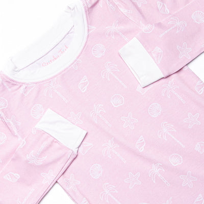 White Sands Bamboo Pajama Set, Pink