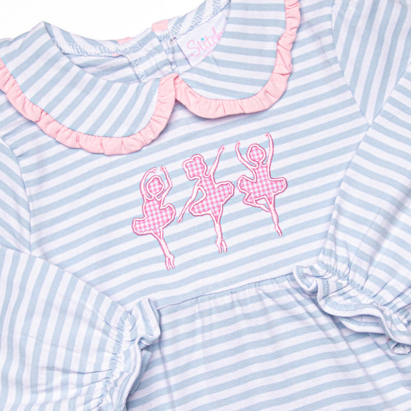 Ruffles and Recitals Applique Legging Set, Blue