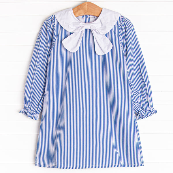 Saylor Stripes Dress, Blue