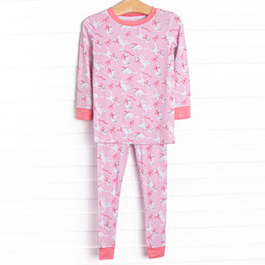 Cat Nap Bamboo Pajama Set, Pink