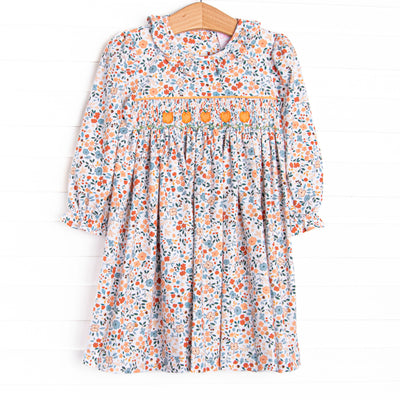 Maple Harvest Smocked Dress, Orange