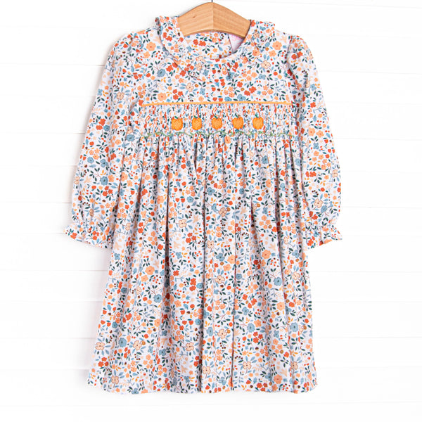 Maple Harvest Smocked Dress, Orange