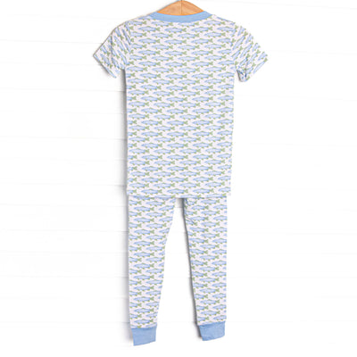 Clear Lake Catch Bamboo Pajama Short Sleeve Set, Blue
